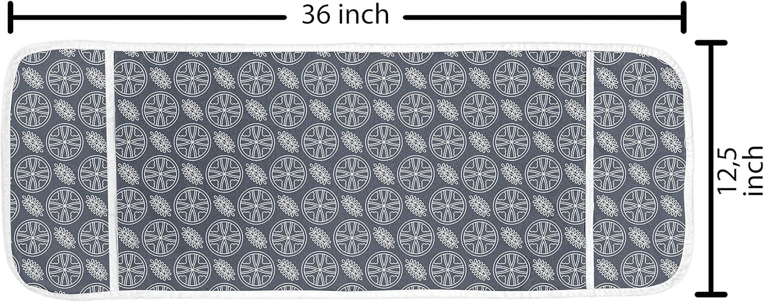 imageAmbesonne Romantic Microwave Oven Cover Soft Colored Hearts in Love Valentines Day Repetitive Pattern Water Resistant Organizer with Pockets for Kitchen 36 x 12 Pale Yellow Pale PinkCharcoal Grey Dark Blue