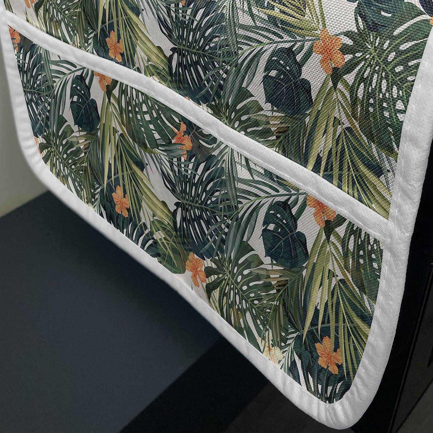 imageAmbesonne Romantic Microwave Oven Cover Soft Colored Hearts in Love Valentines Day Repetitive Pattern Water Resistant Organizer with Pockets for Kitchen 36 x 12 Pale Yellow Pale PinkGreenWhite