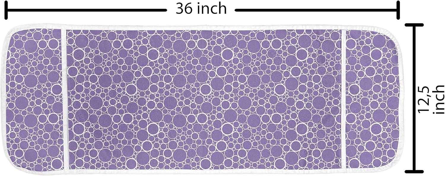 imageAmbesonne Romantic Microwave Oven Cover Soft Colored Hearts in Love Valentines Day Repetitive Pattern Water Resistant Organizer with Pockets for Kitchen 36 x 12 Pale Yellow Pale PinkViolet White