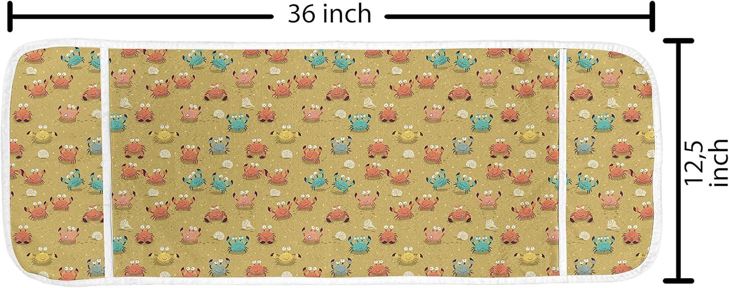 imageAmbesonne Romantic Microwave Oven Cover Soft Colored Hearts in Love Valentines Day Repetitive Pattern Water Resistant Organizer with Pockets for Kitchen 36 x 12 Pale Yellow Pale PinkPale Coffee