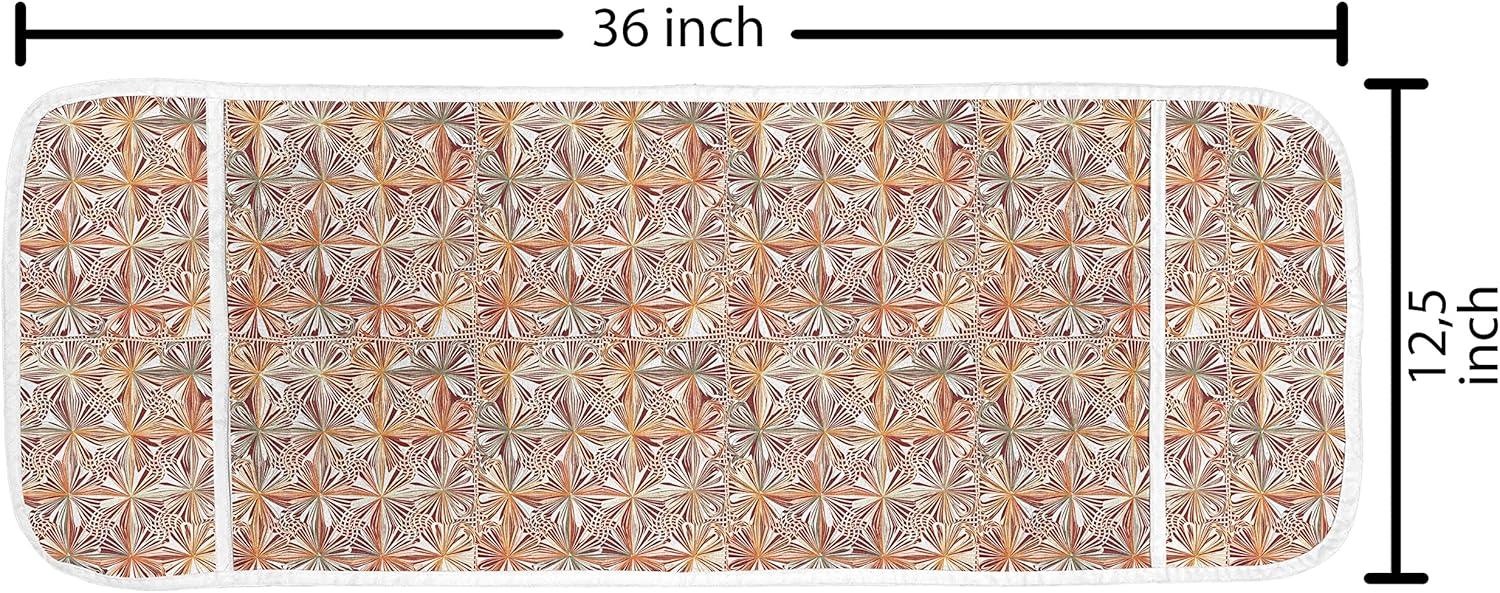 imageAmbesonne Valentines Day Microwave Oven Cover Love Birds and Hearts Kissing Romantic Animals Motif Repetition Water Resistant Organizer with Pockets for Kitchen 36 x 12 Apricot Red and GreyBurgundy Orange and White