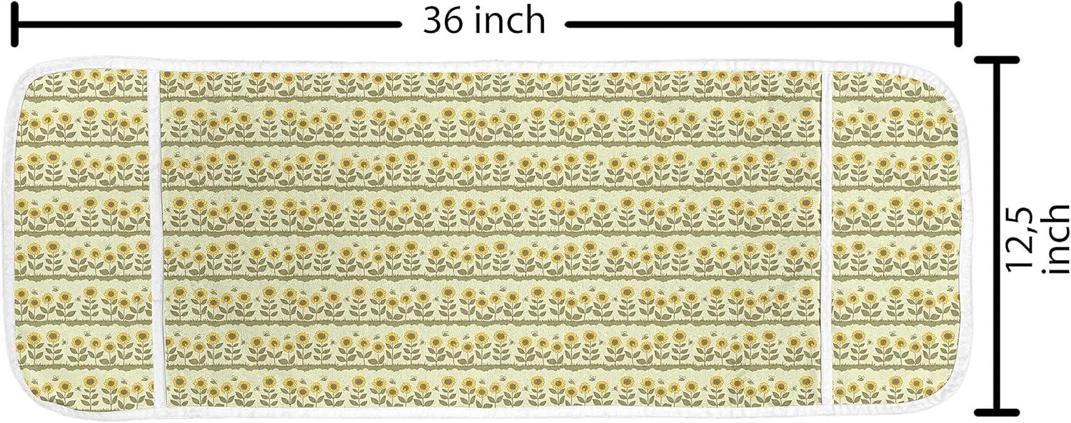 imageAmbesonne Valentines Day Microwave Oven Cover Love Birds and Hearts Kissing Romantic Animals Motif Repetition Water Resistant Organizer with Pockets for Kitchen 36 x 12 Apricot Red and GreyPale Green and Yellow