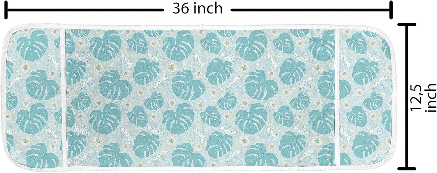imageAmbesonne Valentines Day Microwave Oven Cover Love Birds and Hearts Kissing Romantic Animals Motif Repetition Water Resistant Organizer with Pockets for Kitchen 36 x 12 Apricot Red and GreyTurquoise Pale Peach