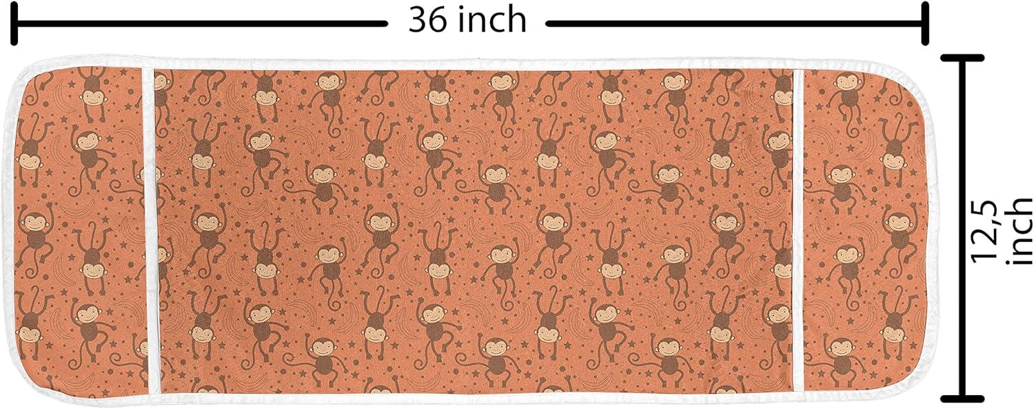 imageAmbesonne Valentines Day Microwave Oven Cover Love Birds and Hearts Kissing Romantic Animals Motif Repetition Water Resistant Organizer with Pockets for Kitchen 36 x 12 Apricot Red and GreyUmber and Burnt Sienna