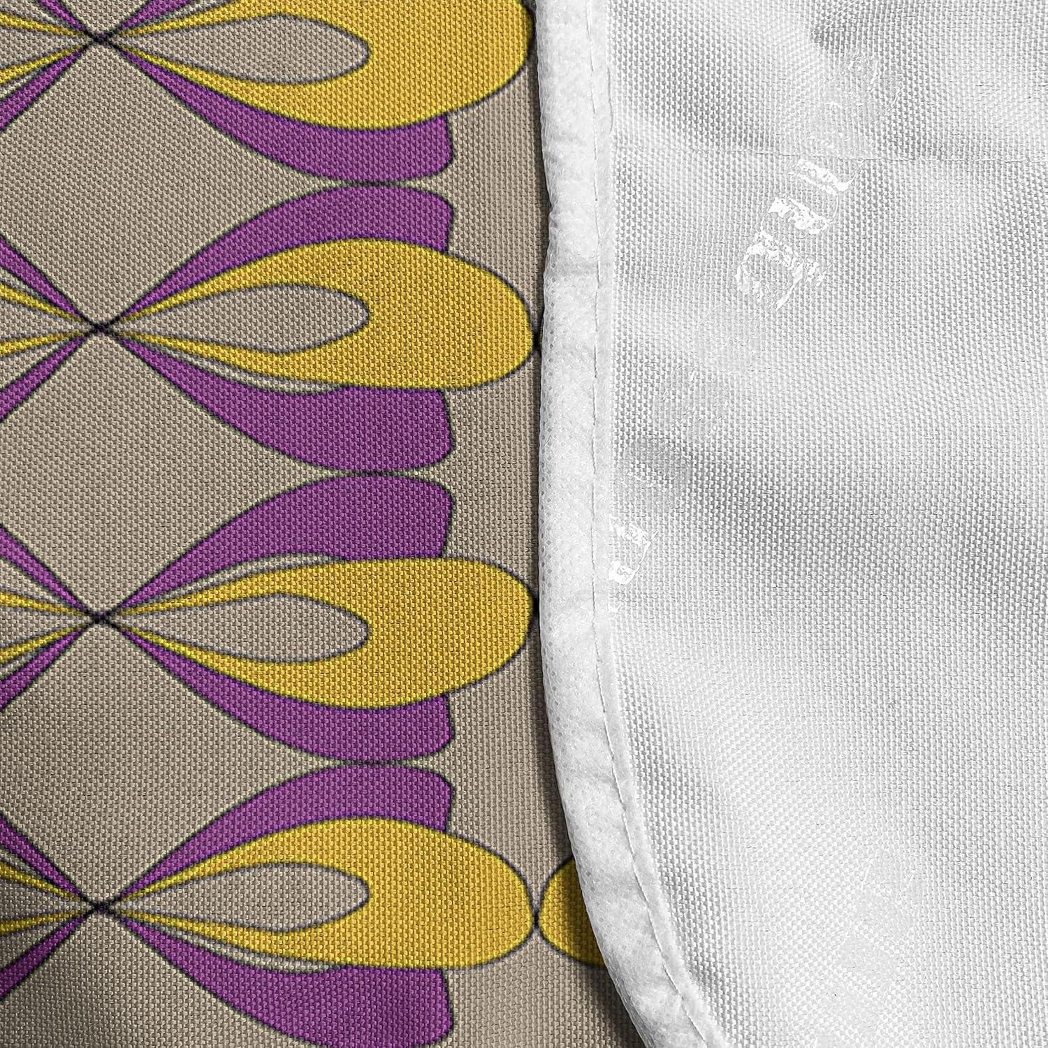 imageAmbesonne Valentines Day Microwave Oven Cover Love Birds and Hearts Kissing Romantic Animals Motif Repetition Water Resistant Organizer with Pockets for Kitchen 36 x 12 Apricot Red and GreyMustard Purple and Tan