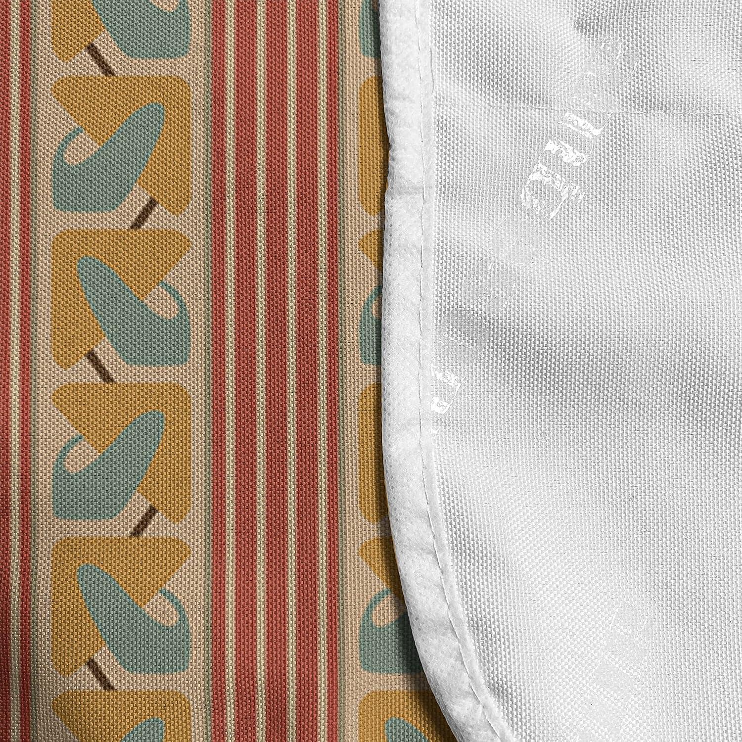 imageAmbesonne Valentines Day Microwave Oven Cover Love Birds and Hearts Kissing Romantic Animals Motif Repetition Water Resistant Organizer with Pockets for Kitchen 36 x 12 Apricot Red and GreyDark Coral Apricot