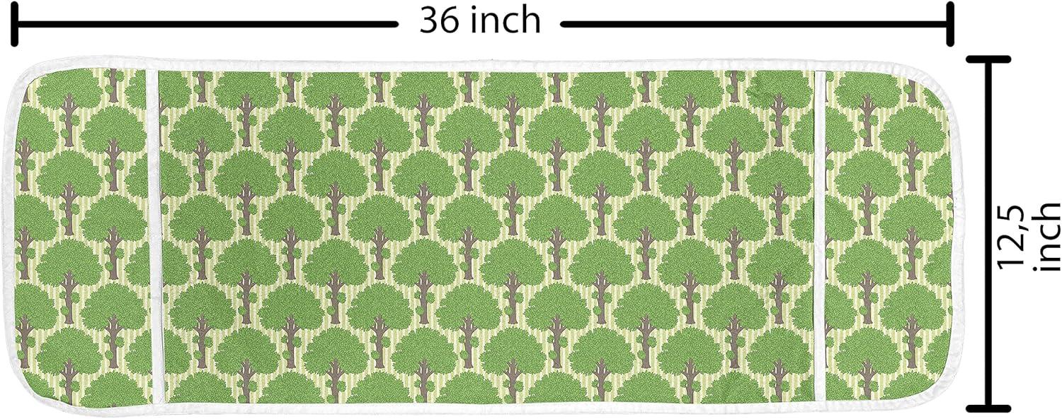 imageAmbesonne Valentines Day Microwave Oven Cover Love Birds and Hearts Kissing Romantic Animals Motif Repetition Water Resistant Organizer with Pockets for Kitchen 36 x 12 Apricot Red and GreyGreen and Taupe