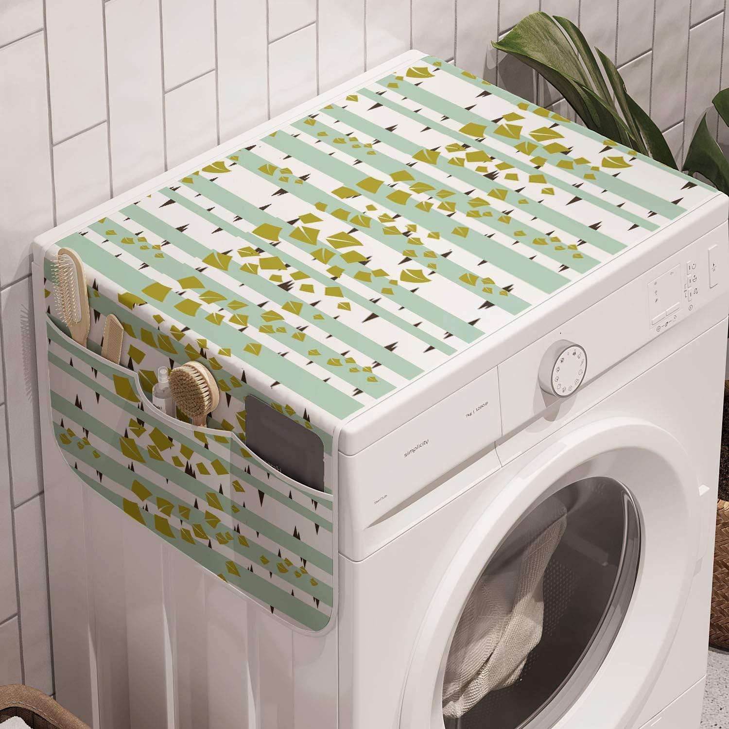 imageAmbesonne Valentines Day Microwave Oven Cover Love Birds and Hearts Kissing Romantic Animals Motif Repetition Water Resistant Organizer with Pockets for Kitchen 36 x 12 Apricot Red and GreyAlmond Green Khaki White
