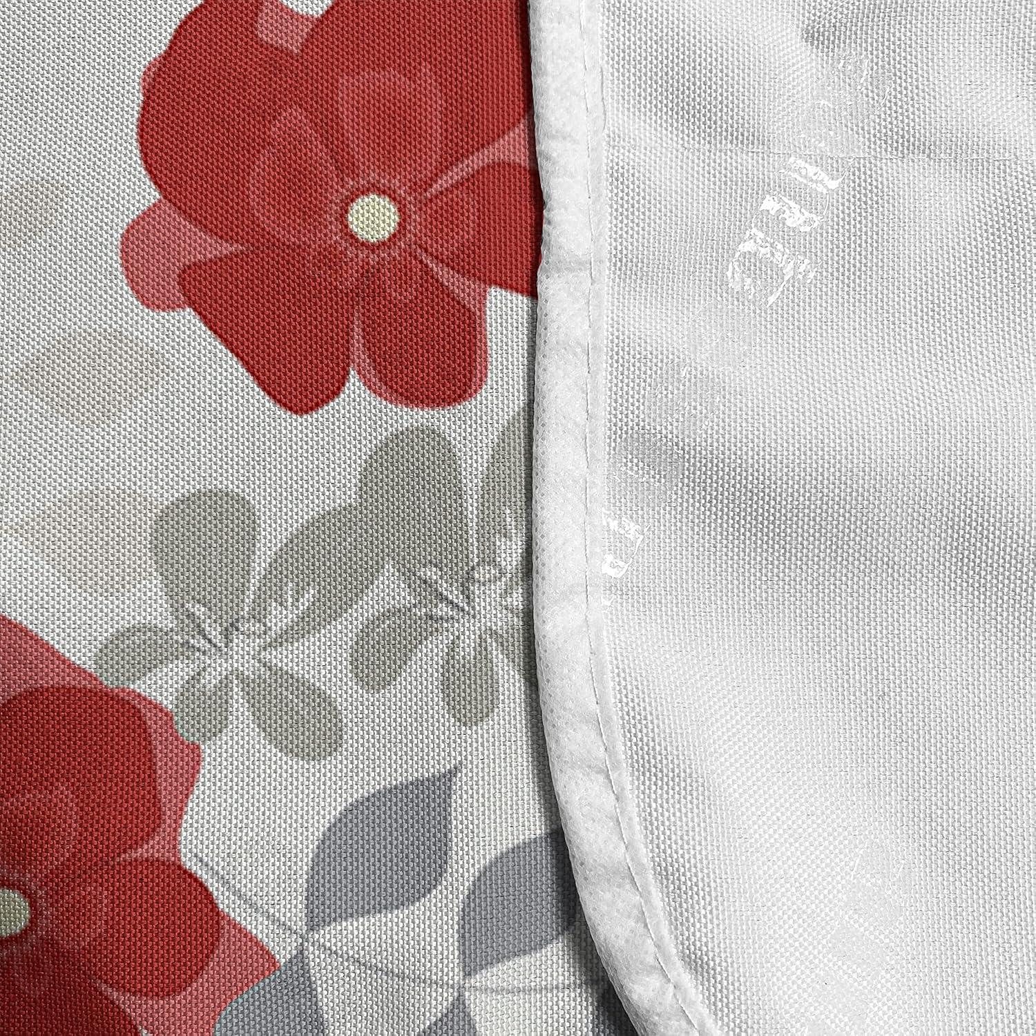 imageAmbesonne Valentines Day Microwave Oven Cover Love Birds and Hearts Kissing Romantic Animals Motif Repetition Water Resistant Organizer with Pockets for Kitchen 36 x 12 Apricot Red and GreyRed Yellow Green and Grey