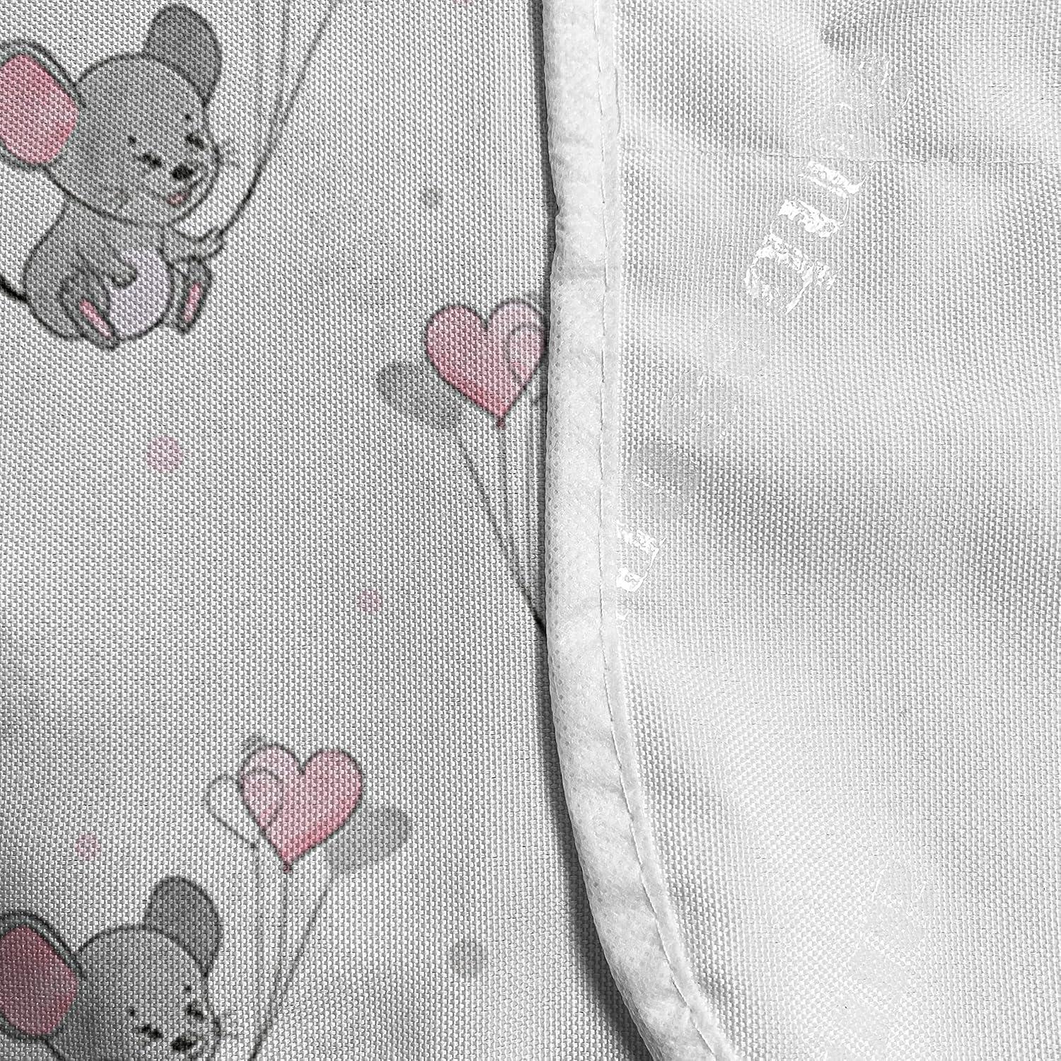 imageAmbesonne Valentines Microwave Oven Cover Pastel Heart Lovers Teenage Romance Girly Birthday Water Resistant Organizer with Pockets for Kitchen 36 x 12 Magenta Pink and WhitePale Pink Grey White