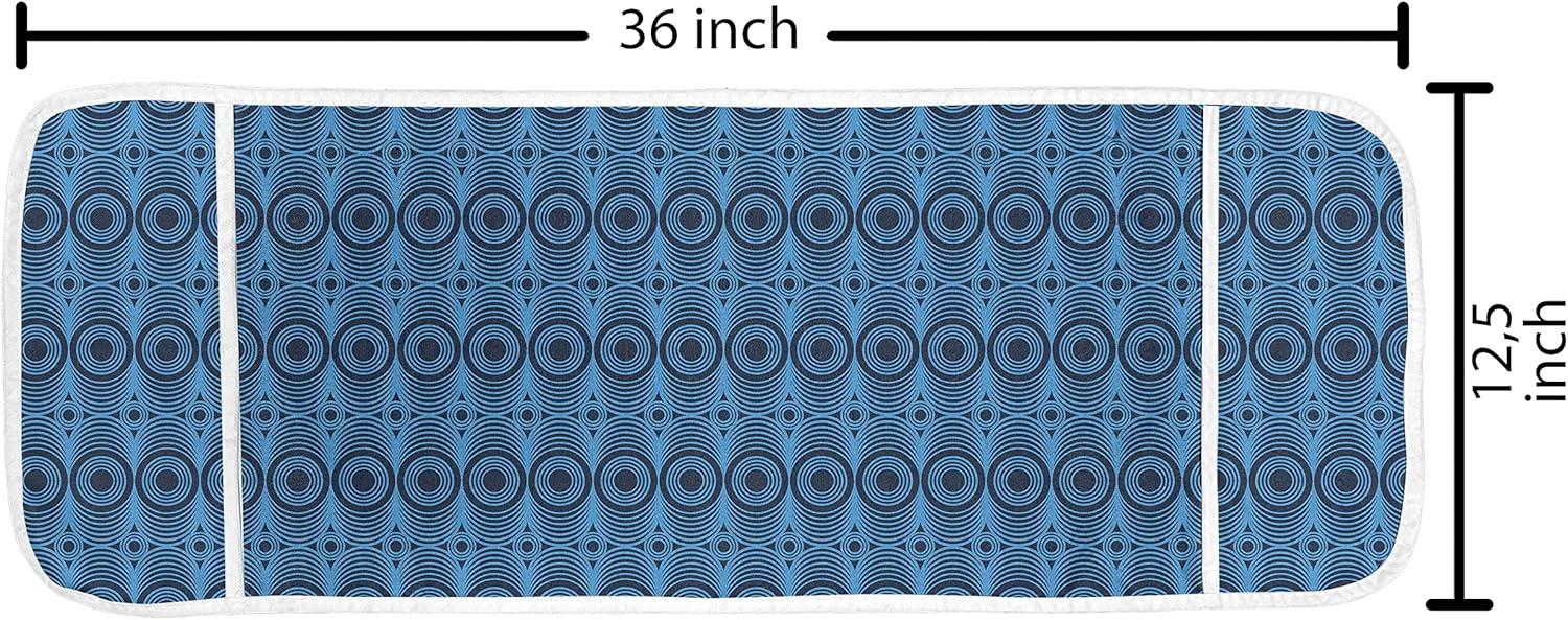 imageAmbesonne Vintage Valentine Microwave Oven Cover I Love You in Several Languages with Paint Drops and Hearts Water Resistant Organizer with Pockets for Kitchen 36 x 12 Vermilion Plum Off WhiteAzure Blue and Dark Blue Grey