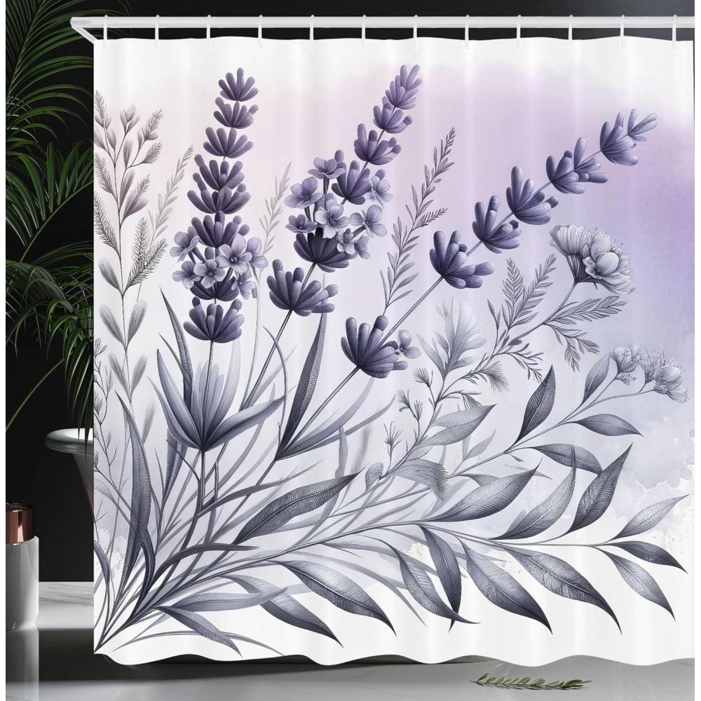 imageAmbesonne Colorful Shower Curtain Retro Design Groovy Valentines Day Hearts Pattern on Plain Back 90s Feeling Cloth Fabric Bathroom Decor Set with Hooks 69 W x 75 L White MulticolorPale Lilac Purpleblue