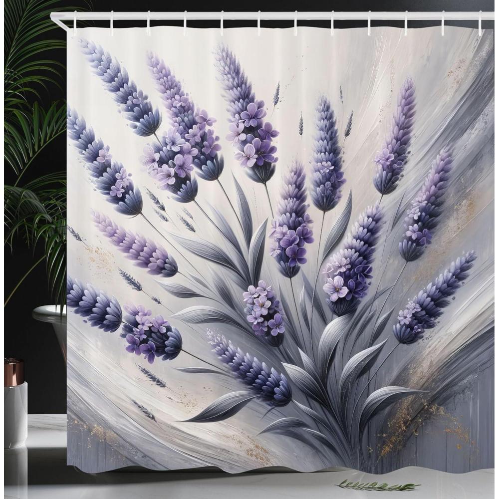 imageAmbesonne Colorful Shower Curtain Retro Design Groovy Valentines Day Hearts Pattern on Plain Back 90s Feeling Cloth Fabric Bathroom Decor Set with Hooks 69 W x 75 L White MulticolorPurpleblue Pale Purple