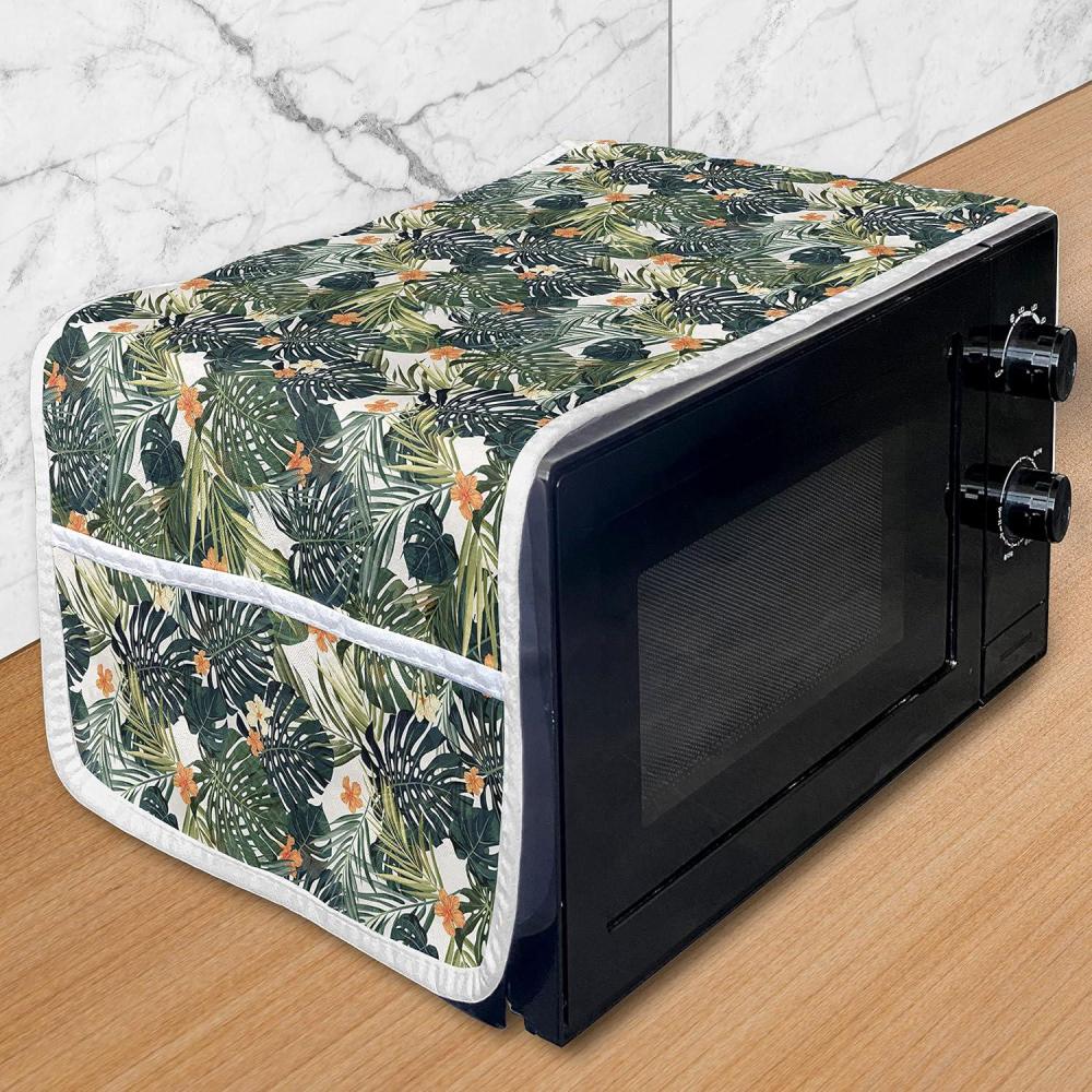 imageAmbesonne Romantic Microwave Oven Cover Soft Colored Hearts in Love Valentines Day Repetitive Pattern Water Resistant Organizer with Pockets for Kitchen 36 x 12 Pale Yellow Pale PinkGreenWhite