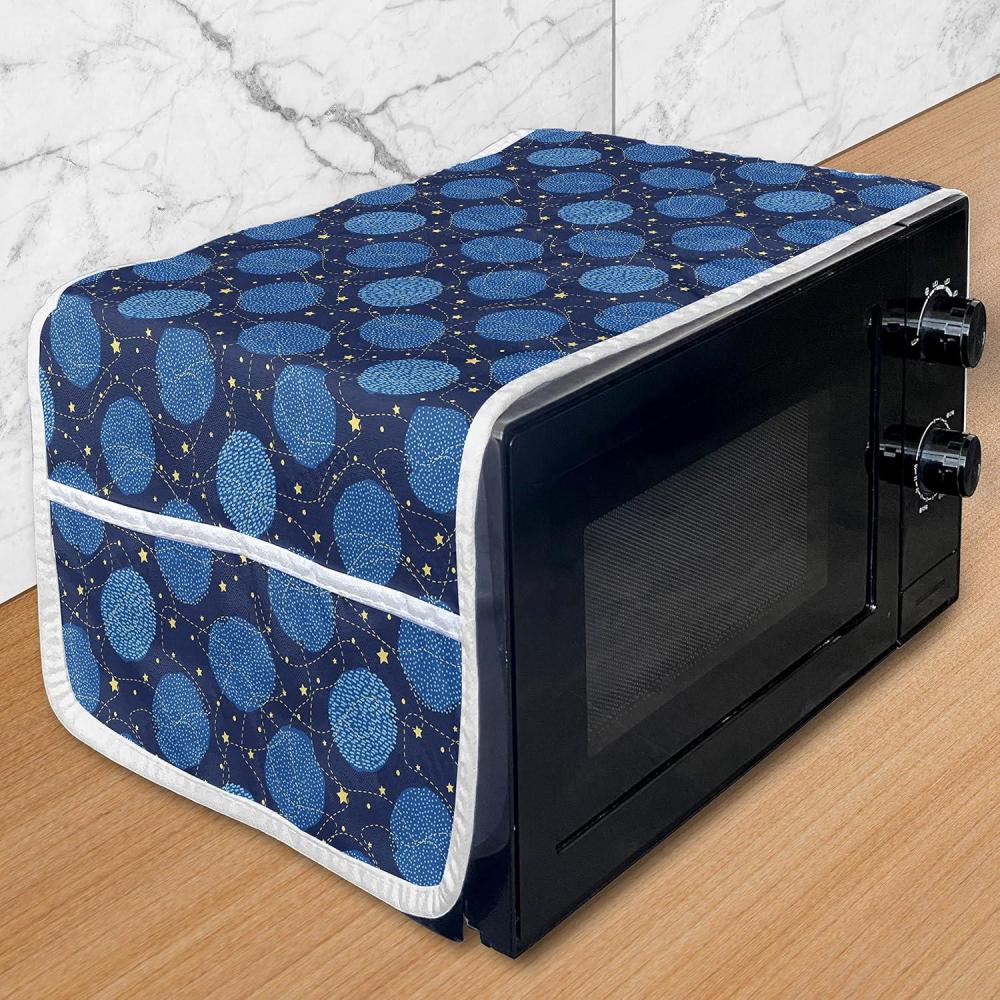 imageAmbesonne Valentines Microwave Oven Cover Pastel Heart Lovers Teenage Romance Girly Birthday Water Resistant Organizer with Pockets for Kitchen 36 x 12 Magenta Pink and WhiteViolet Blue Mustard