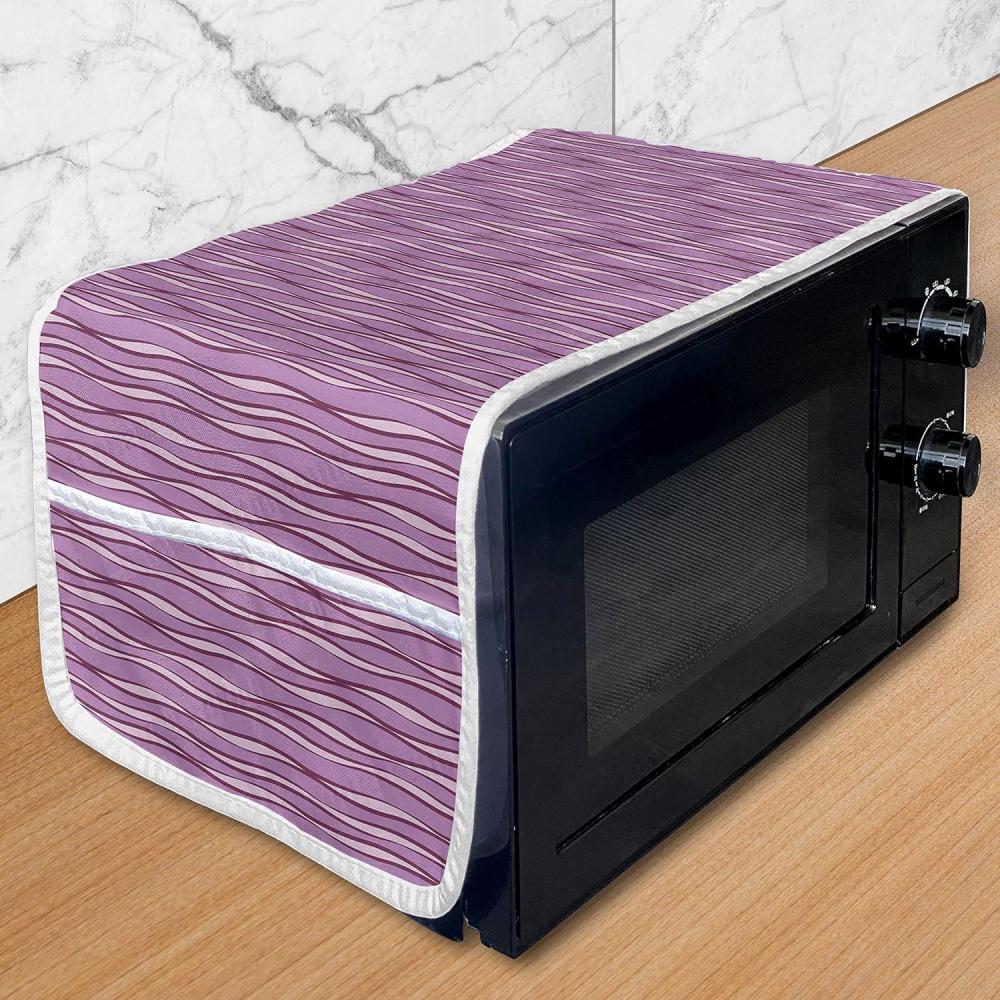 imageAmbesonne Vintage Valentine Microwave Oven Cover I Love You in Several Languages with Paint Drops and Hearts Water Resistant Organizer with Pockets for Kitchen 36 x 12 Vermilion Plum Off WhitePale Purple and Dark Fuchsia