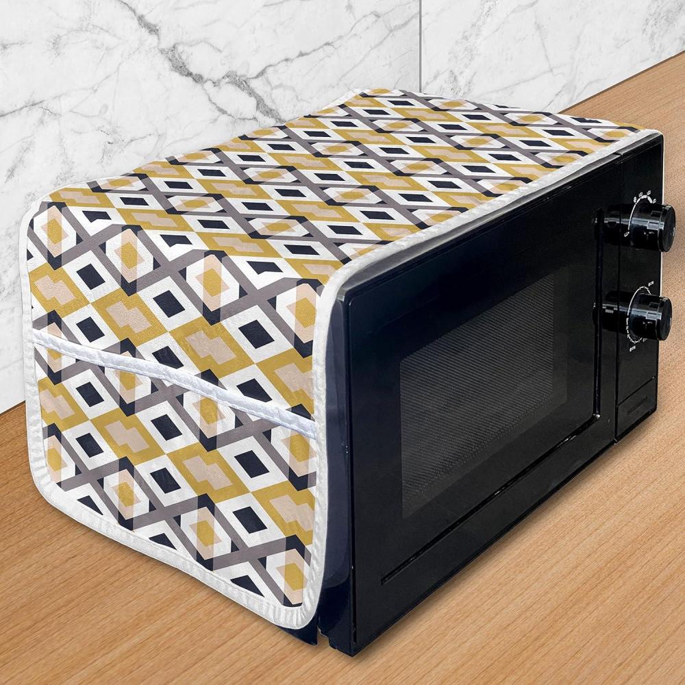 imageAmbesonne Vintage Valentine Microwave Oven Cover I Love You in Several Languages with Paint Drops and Hearts Water Resistant Organizer with Pockets for Kitchen 36 x 12 Vermilion Plum Off WhiteEarth Yellow Taupe Grey