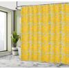 Ambesonne Botanical Shower Curtain, Sketch Style Romantic Spring Bouquet Warm Colored Garden Illustration, Cloth Fabric Bathroom Decor Set with Hooks, 69″ W x 84″ L, Mustard Mint Green