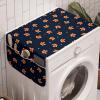 Ambesonne Cartoon Microwave Oven Cover, Vertical Stripes with Bow Ties Pale Palette Illustration Valentines Day, Water Resistant Organizer with Pockets for Kitchen, 36″ x 12″, Pale Pink Rose(Navy Blue Orange)