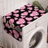 Ambesonne Cartoon Microwave Oven Cover, Vertical Stripes with Bow Ties Pale Palette Illustration Valentines Day, Water Resistant Organizer with Pockets for Kitchen, 36″ x 12″, Pale Pink Rose(Pale Pink Black)