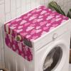 Ambesonne Cartoon Microwave Oven Cover, Vertical Stripes with Bow Ties Pale Palette Illustration Valentines Day, Water Resistant Organizer with Pockets for Kitchen, 36″ x 12″, Pale Pink Rose(Magenta Pale Pink)