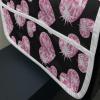 Ambesonne Cartoon Microwave Oven Cover, Vertical Stripes with Bow Ties Pale Palette Illustration Valentines Day, Water Resistant Organizer with Pockets for Kitchen, 36″ x 12″, Pale Pink Rose(Pale Pink Black)