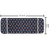 Ambesonne Cartoon Microwave Oven Cover, Vertical Stripes with Bow Ties Pale Palette Illustration Valentines Day, Water Resistant Organizer with Pockets for Kitchen, 36″ x 12″, Pale Pink Rose(Navy Blue Orange)