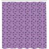 Ambesonne Cat Shower Curtain, Funky Romantic Pattern with Little Hearts Funny Jumping Black Cat Characters, Cloth Fabric Bathroom Decor Set with Hooks, 69″ W x 70″ L, Lavender Pink Black