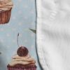 Ambesonne Cupcake Microwave Oven Cover, Valentines Lovers Muffins with Romantic Roses Cherry on Polka Dot Retro Background, Water Resistant Organizer with Pockets for Kitchen, 36″ x 12″, Multicolor(Multicolor)