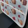 Ambesonne Cupcake Microwave Oven Cover, Valentines Lovers Muffins with Romantic Roses Cherry on Polka Dot Retro Background, Water Resistant Organizer with Pockets for Kitchen, 36″ x 12″, Multicolor(Multicolor)