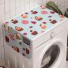 Ambesonne Cupcake Microwave Oven Cover, Valentines Lovers Muffins with Romantic Roses Cherry on Polka Dot Retro Background, Water Resistant Organizer with Pockets for Kitchen, 36″ x 12″, Multicolor(Multicolor)
