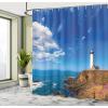 Ambesonne Fairytale Shower Curtain, Romantic Carriage Royal Ornamental Details Stopped at The Door of a Kingdom Palace Cartoon, Cloth Fabric Bathroom Set with Hooks, 69″ W x 70″ L, Yellow and Pink(Brown White)