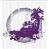 Ambesonne Fairytale Shower Curtain, Romantic Carriage Royal Ornamental Details Stopped at The Door of a Kingdom Palace Cartoon, Cloth Fabric Bathroom Set with Hooks, 69″ W x 70″ L, Yellow and Pink(Purple White)
