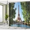 Ambesonne Fairytale Shower Curtain, Romantic Carriage Royal Ornamental Details Stopped at The Door of a Kingdom Palace Cartoon, Cloth Fabric Bathroom Set with Hooks, 69″ W x 70″ L, Yellow and Pink(Apple Green)