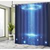 Ambesonne Fairytale Shower Curtain, Romantic Carriage Royal Ornamental Details Stopped at The Door of a Kingdom Palace Cartoon, Cloth Fabric Bathroom Set with Hooks, 69″ W x 70″ L, Yellow and Pink(Blue)