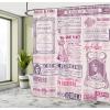 Ambesonne Fairytale Shower Curtain, Romantic Carriage Royal Ornamental Details Stopped at The Door of a Kingdom Palace Cartoon, Cloth Fabric Bathroom Set with Hooks, 69″ W x 70″ L, Yellow and Pink(Magenta Purple)