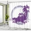 Ambesonne Fairytale Shower Curtain, Romantic Carriage Royal Ornamental Details Stopped at The Door of a Kingdom Palace Cartoon, Cloth Fabric Bathroom Set with Hooks, 69″ W x 70″ L, Yellow and Pink(Purple White)