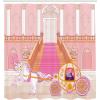 Ambesonne Fairytale Shower Curtain, Romantic Carriage Royal Ornamental Details Stopped at The Door of a Kingdom Palace Cartoon, Cloth Fabric Bathroom Set with Hooks, 69″ W x 70″ L, Yellow and Pink(Yellow and Pink)