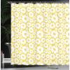 Ambesonne Fairytale Shower Curtain, Romantic Carriage Royal Ornamental Details Stopped at The Door of a Kingdom Palace Cartoon, Cloth Fabric Bathroom Set with Hooks, 69″ W x 70″ L, Yellow and Pink(Mustard White)