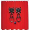 Ambesonne Fairytale Shower Curtain, Romantic Carriage Royal Ornamental Details Stopped at The Door of a Kingdom Palace Cartoon, Cloth Fabric Bathroom Set with Hooks, 69″ W x 70″ L, Yellow and Pink(Brown Red)
