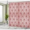 Ambesonne Fairytale Shower Curtain, Romantic Carriage Royal Ornamental Details Stopped at The Door of a Kingdom Palace Cartoon, Cloth Fabric Bathroom Set with Hooks, 69″ W x 70″ L, Yellow and Pink(Pale Rust)
