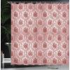 Ambesonne Fairytale Shower Curtain, Romantic Carriage Royal Ornamental Details Stopped at The Door of a Kingdom Palace Cartoon, Cloth Fabric Bathroom Set with Hooks, 69″ W x 70″ L, Yellow and Pink(Pale Rust)
