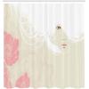 Ambesonne Fashion Shower Curtain, Pastel Colored Portrait of a Woman Soft Digital Flowers Bridal Theme Romantic Image, Cloth Fabric Bathroom Decor Set with Hooks, 69″ W x 70″ L, Beige Pink
