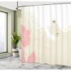 Ambesonne Fashion Shower Curtain, Pastel Colored Portrait of a Woman Soft Digital Flowers Bridal Theme Romantic Image, Cloth Fabric Bathroom Decor Set with Hooks, 69″ W x 70″ L, Beige Pink