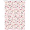 Ambesonne Flamingo Stall Shower Curtain, Flamingos in Vintage Style Illustration Love and Romantic Animals Art Print, Fabric Bathroom Decor Set with Hooks, 54″ W x 78″ L, Beige Pink