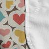 Ambesonne Hearts Microwave Oven Cover, Oval Shapes with Heart in Retro Tones Valentines Day Birthday Theme Pattern, Water Resistant Organizer with Pockets for Kitchen, 36″ x 12″, Multicolor(Multicolor)