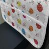 Ambesonne Ladybugs Microwave Oven Cover, Dotted Insects with Floral Illustration Valentines Day Inspired Romantic Elements, Water Resistant Organizer with Pockets for Kitchen, 36″ x 12″, Multicolor(Multicolor)