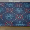 Ambesonne Nordic Place Mats Set of 4, Checkered Pattern with Vintage Snowflake Motifs Norwegian Traditional Xmas, Washable Fabric Placemats for Dining Table, Standard Size, Scarlet Beige