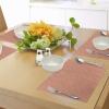 Ambesonne Peach Place Mats Set of 4, Flower Ornate Pattern Nature Inspired Image with Soft Color Spring Summer Foliage Print, Washable Fabric Placemats for Dining Table, Standard Size, Peach