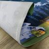 Ambesonne RV Place Mats Set of 4, Outdoors Activity Themed Camping Area Image in The Woods with a Cozy Tent and Campfire, Washable Fabric Placemats for Dining Table, Standard Size, Green Blue